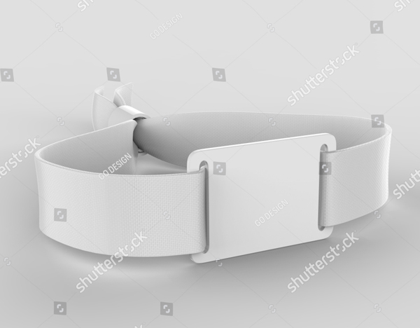 Blank Fabric Wristband Mockup