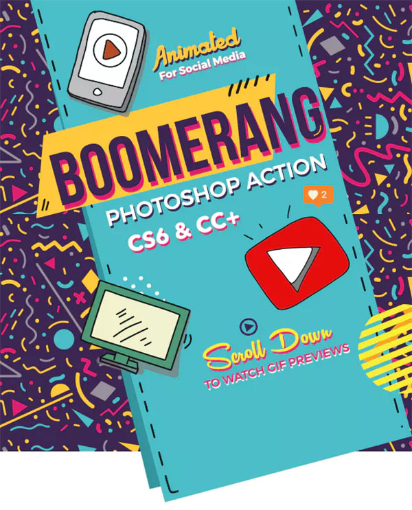 Boomerang Animated Photoshop Action