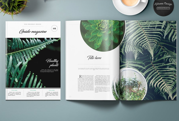Clean Garden Magazine Template