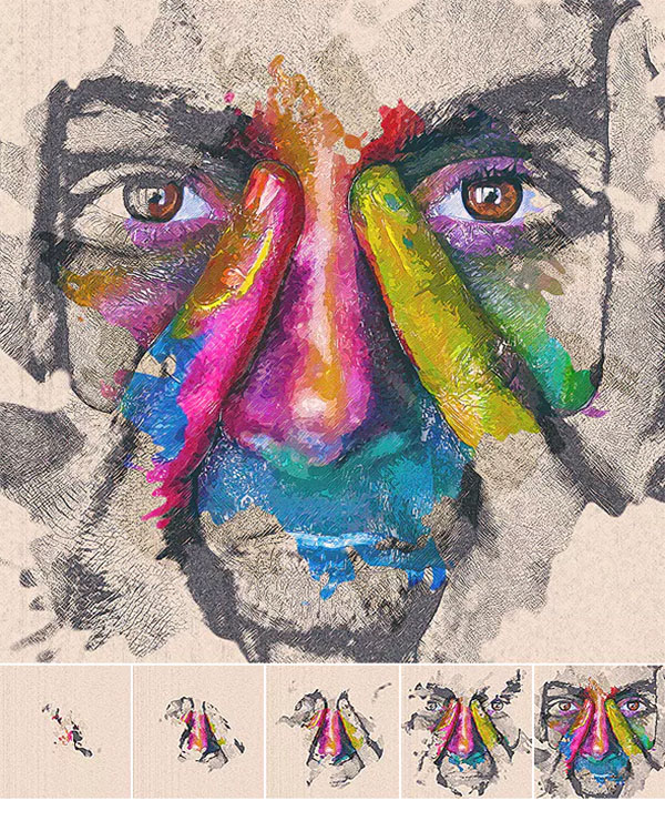 Colored Pencil Animation Photoshop Action