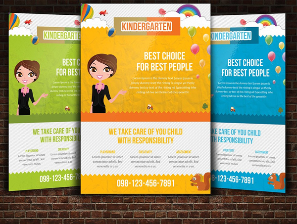 Customizable Kindergarten Flyer Template
