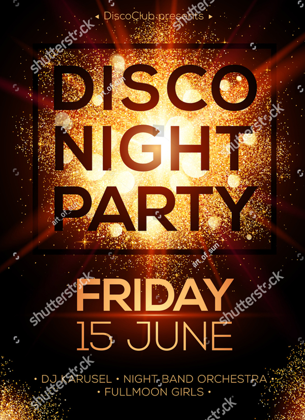 Disco Night Party Luxury Flyer Template