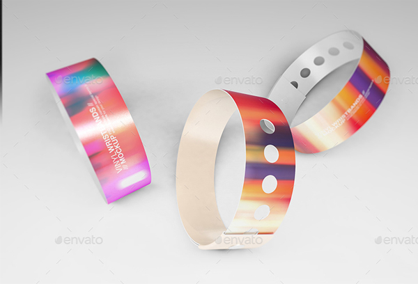 Editable Wristbands Mockup