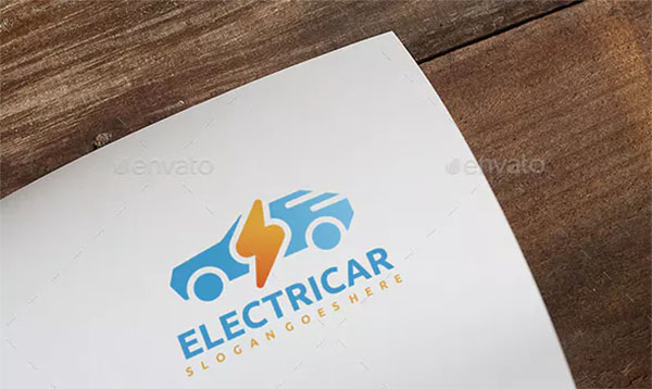 Electric Car Logo Template Design