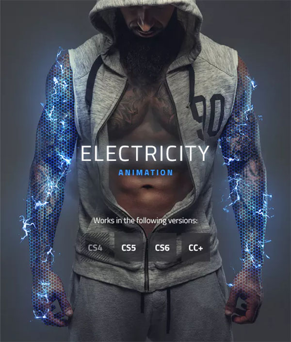 Electricity Animated Photoshop Action