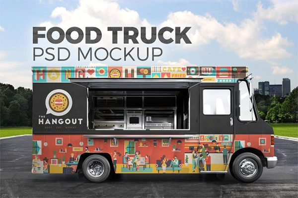 Food Truck PSD Mockup