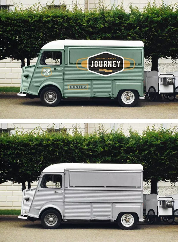 Free Food Truck Mockup PSD