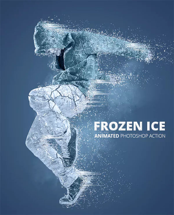 Frozen Ice Gif Animated Photoshop Action