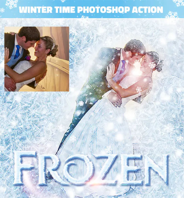 Frozen Winter Photo Effect Photoshop Action