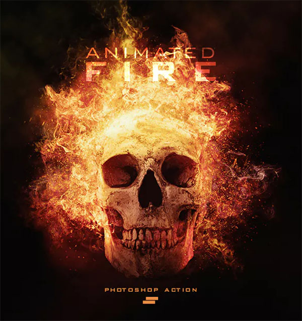 Gif Animated Fire Photoshop Action