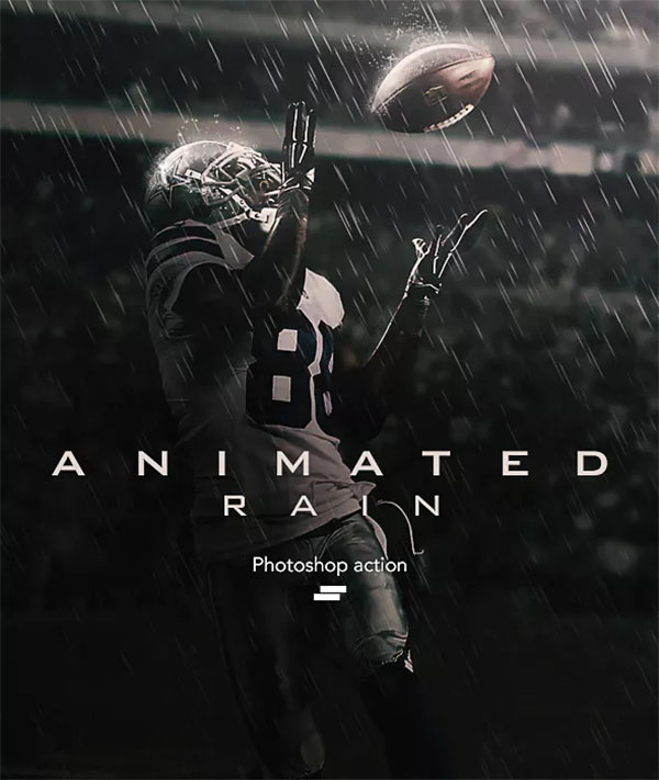 Gif Animated Rain Photoshop Action