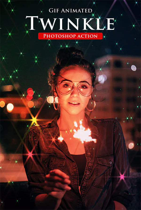 Gif Animated Twinkle Photoshop Action