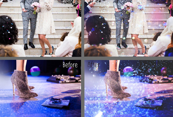 Glitter Effect Photo Overlays
