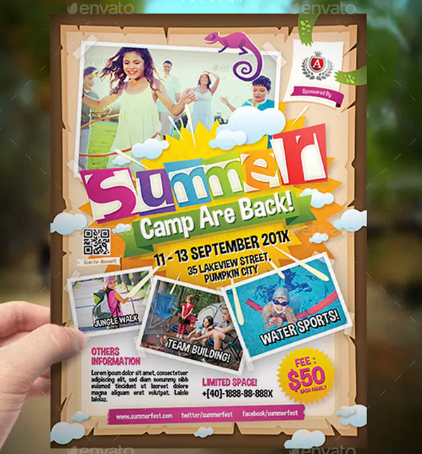 Kindergarten Summer Camp Flyer