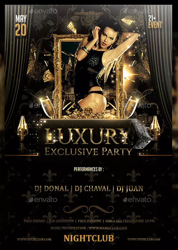 Luxury Exclusive Party Flyer Template