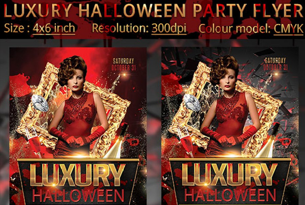 Luxury Halloween Party Flyer Template