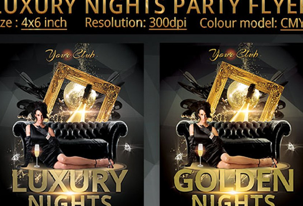 Luxury Nights Party Flyer