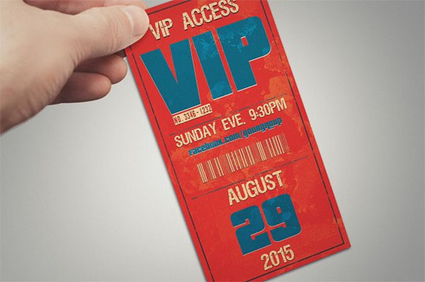 Multipurpose Retro VIP Pass Card