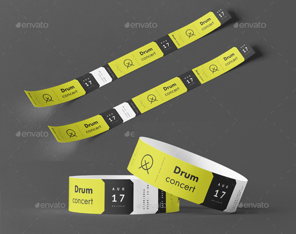 Paper Wristband Band Mock-up