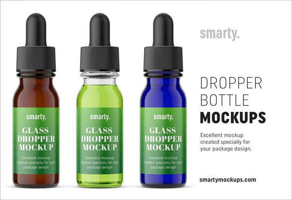 Pharmacy Dropper Bottles Mockup