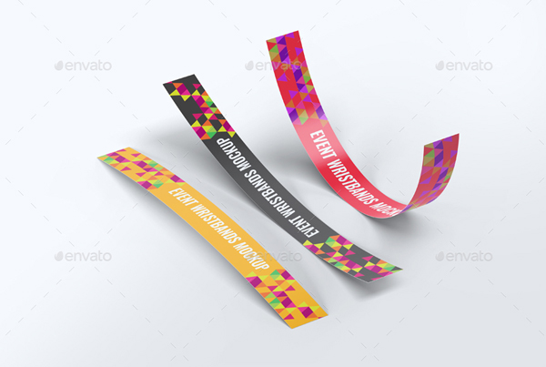 Photorealistic Event Wristbands Mock-Up