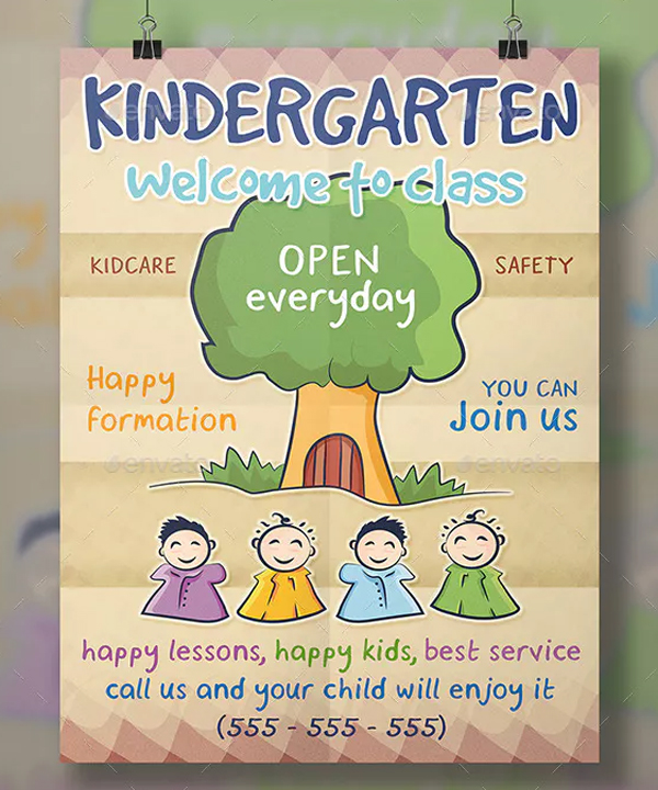 Professional Kindergarten Flyer Template