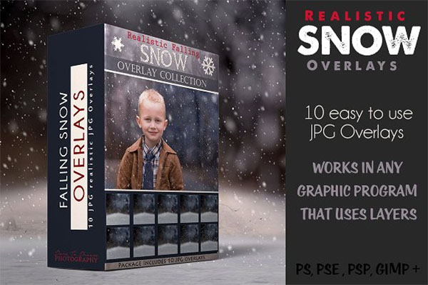 Realistic PSD Snow Overlays
