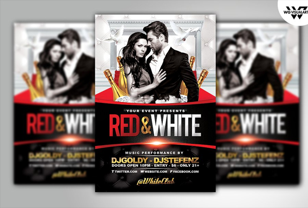 Red & White Luxury Flyer Template