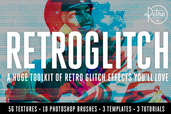 Retro Glitch Photoshop Bundle