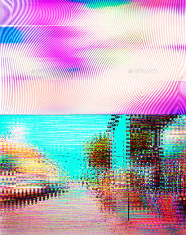 Screen Glitch PSD Texture