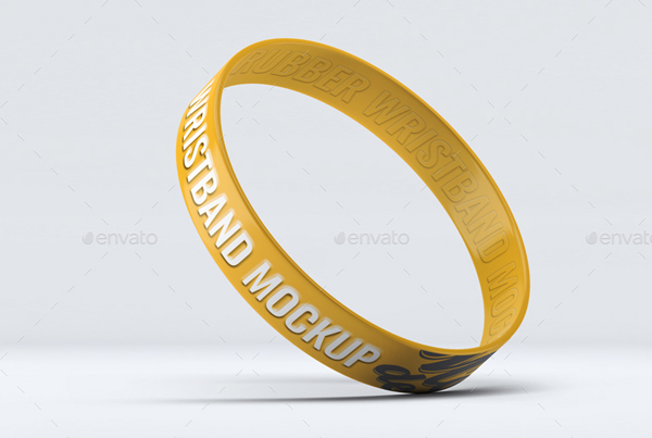 Silicone Rubber Wristband Bracelet Mock-Up
