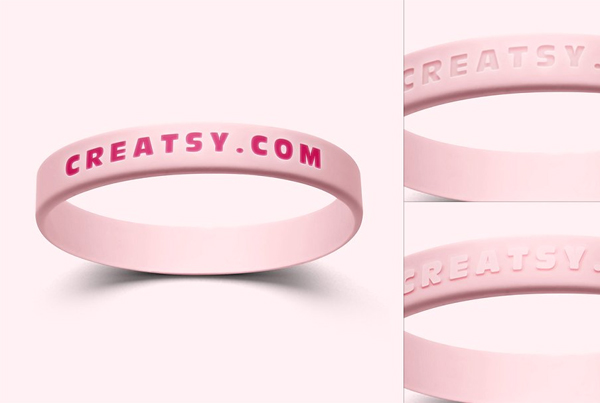 Silicone Wristband Mockups Set