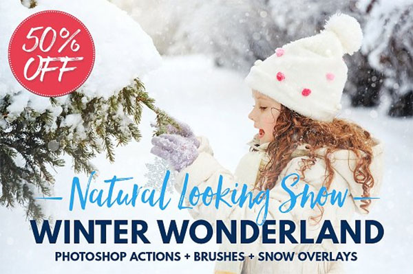 Snow Photoshop actions overlay Brush