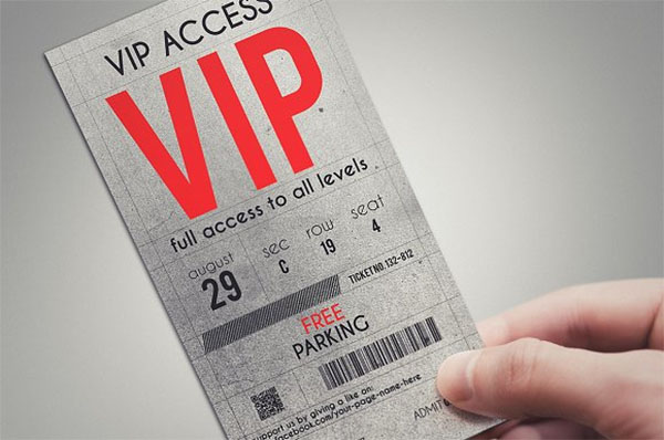 Stylish VIP Pass Template