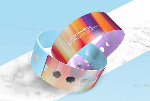 Fabric Wristbands Mockup