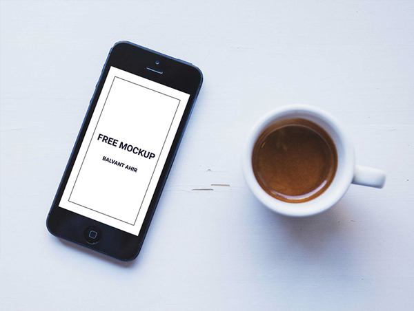 iPhone & Coffee Cup Mockup