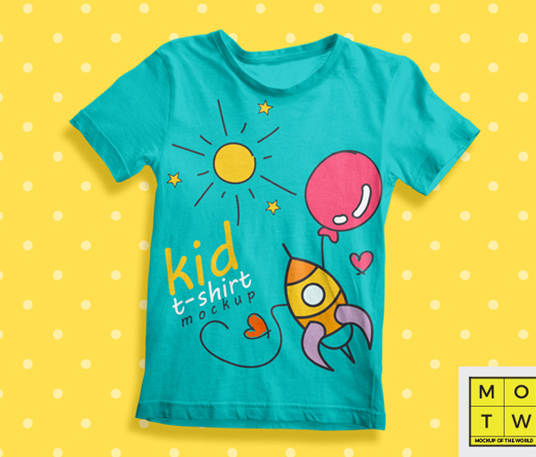 10 Free Kids T-Shirt Mockups