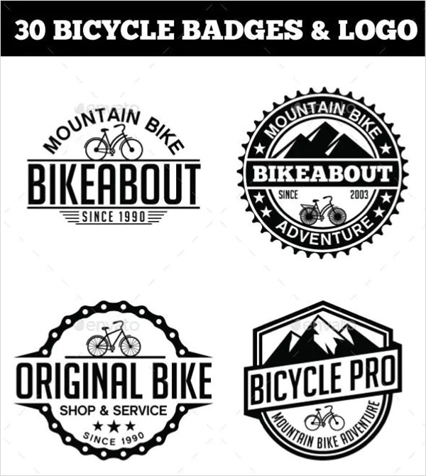 30 Bicycle Badges & Stickers Bundle