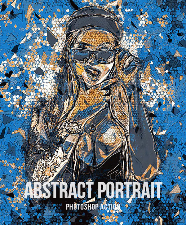 Abstract Portrait Action for Photoshop