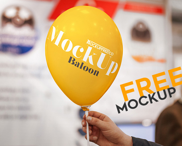 Balloon Free PSD Mockup