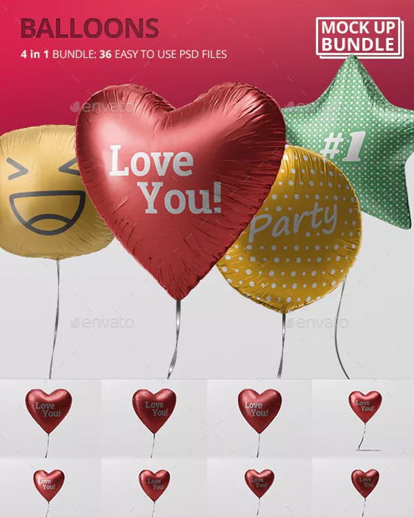 Balloon Mockup Bundle
