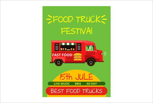 Banner or Menu for Food Truck Festival