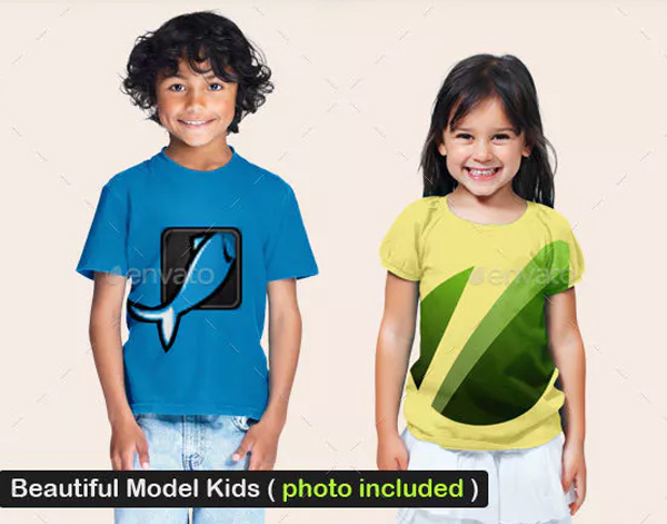 Boys and Girls T-Shirts Mockups