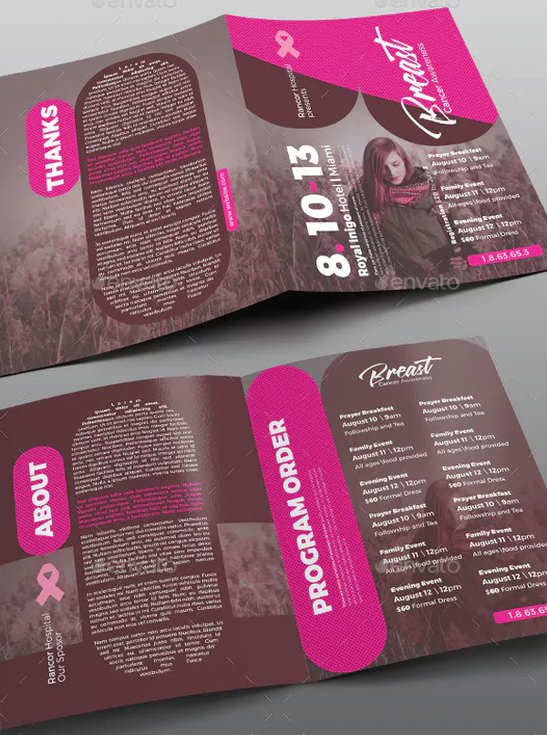 Cancer Awareness Event Program Template