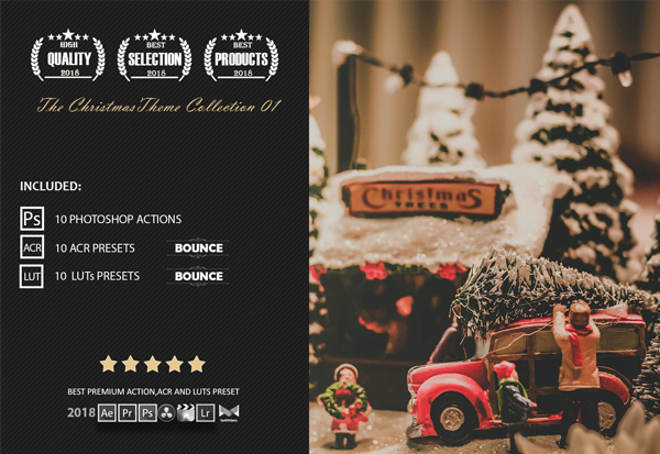 Christmas Theme Color Grading Photoshop Actions