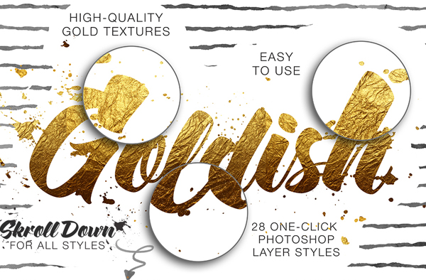 Confetti Gold Styles Texture For Illustrator