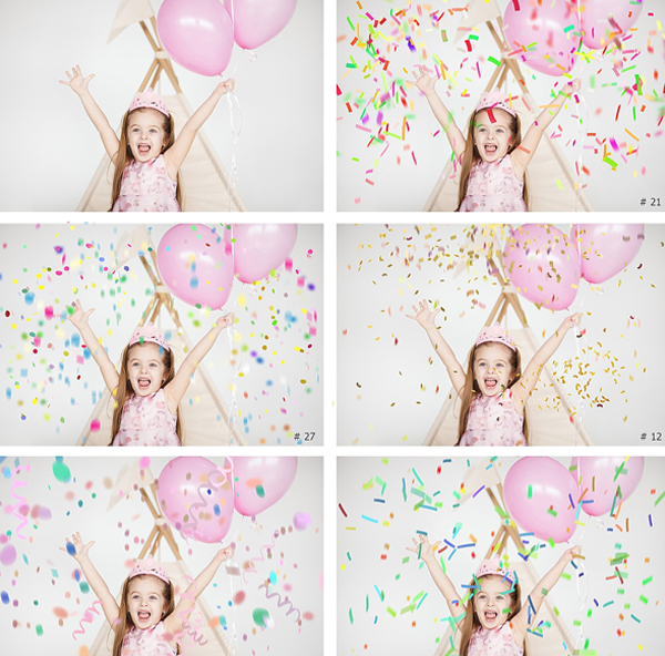 Confetti Overlays and Textures