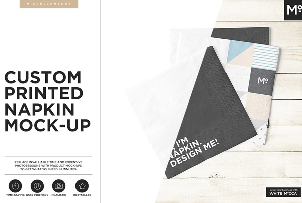 Custom Printed Napkin Mock-up