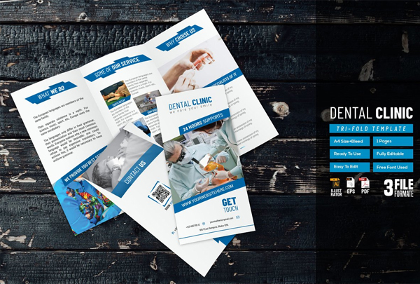 Dental Clinic Trifold Template