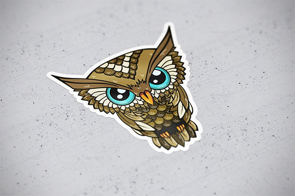 Die Cut Stickers Mockup Design